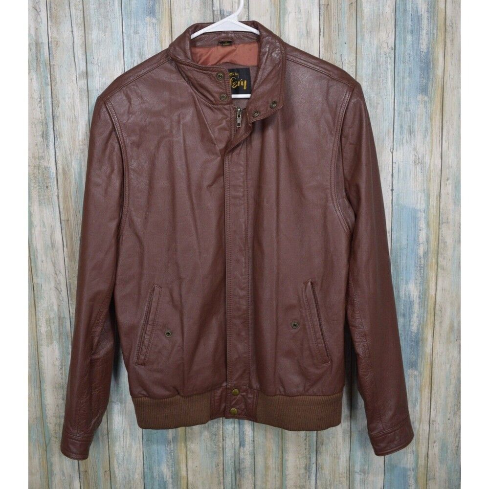 Vintage Brown Leather Jacket By Jeffery Size 40L